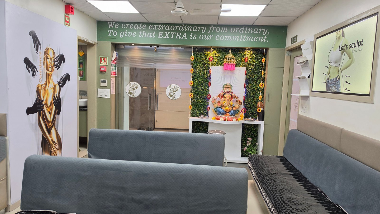 Elegance Clinic Surat reception and waiting area