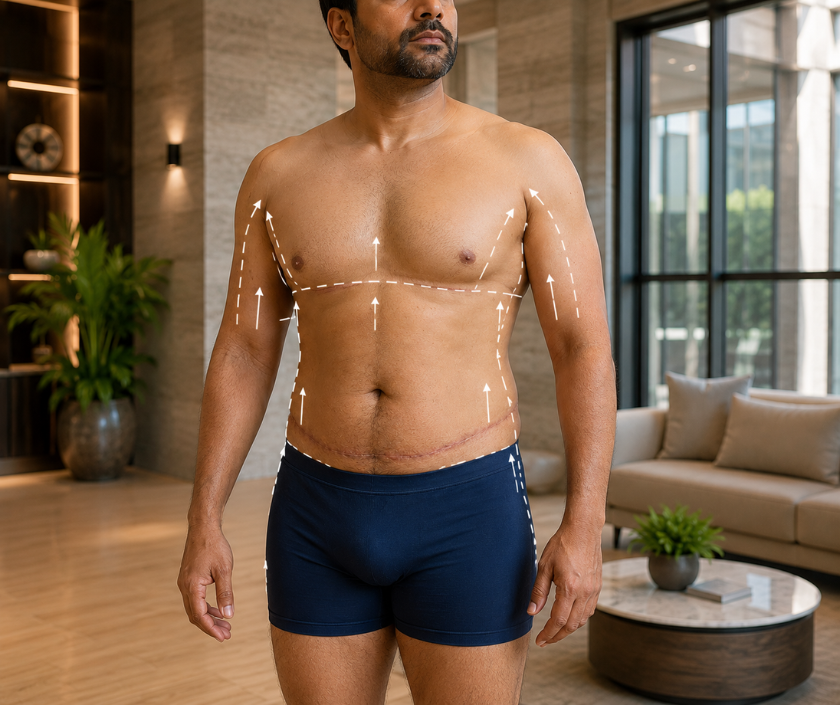 Back, Flanks & Buttocks in Surat at Elegance Clinic